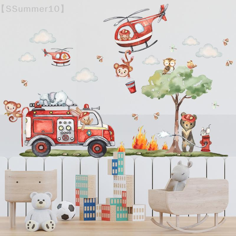 Baby Nursery Needs - 【SSummer10】Cartoon Animal Fire Fighting Truck Children