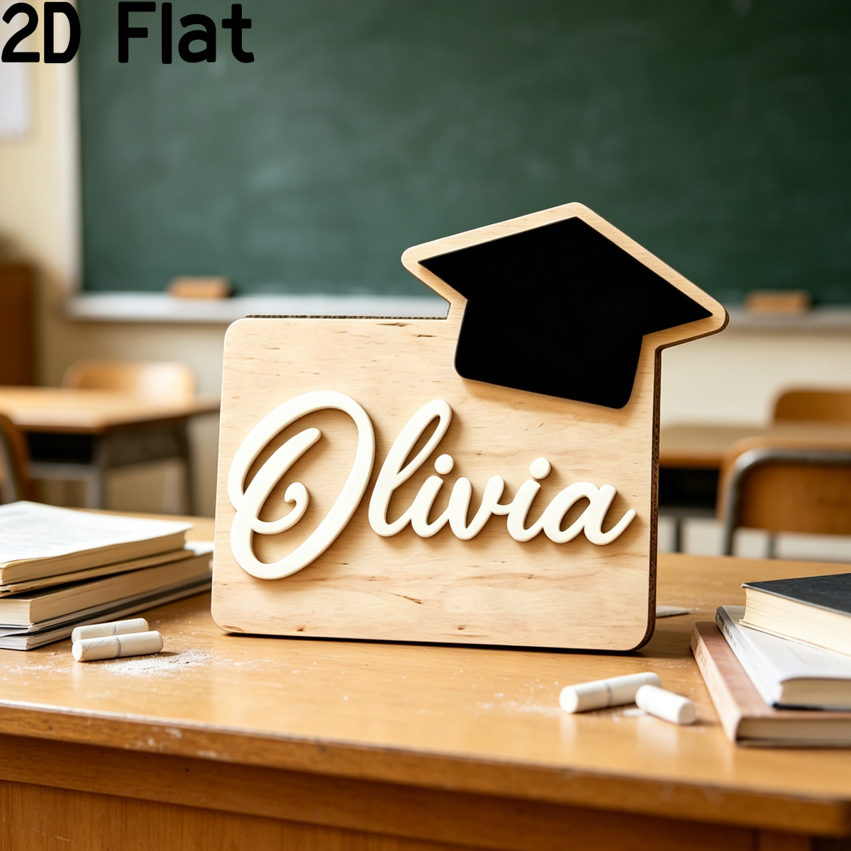 Baby Nursery Name - 1Pc Custom Name Graduation Season Wooden