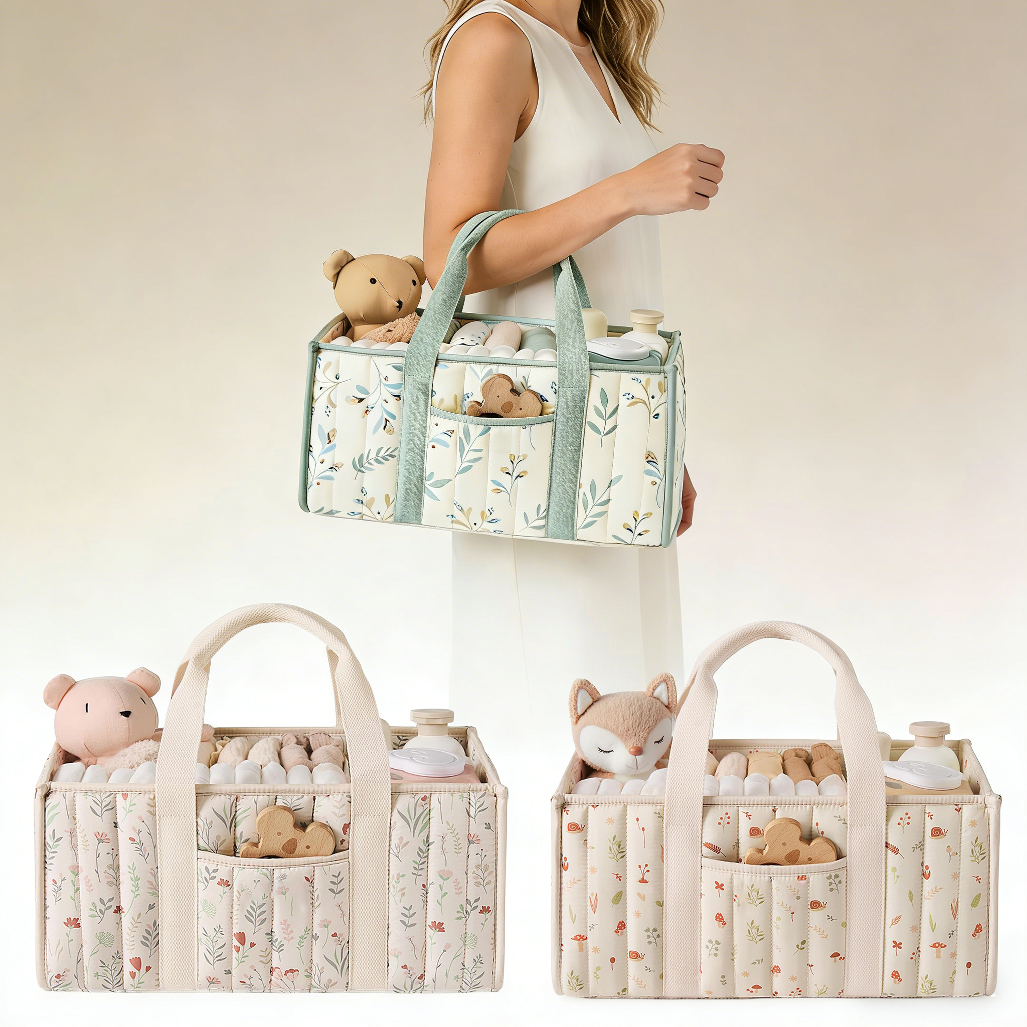 Diaper Caddy Organizer - Diaper Caddy Organizer, Stylish Nursery Storage