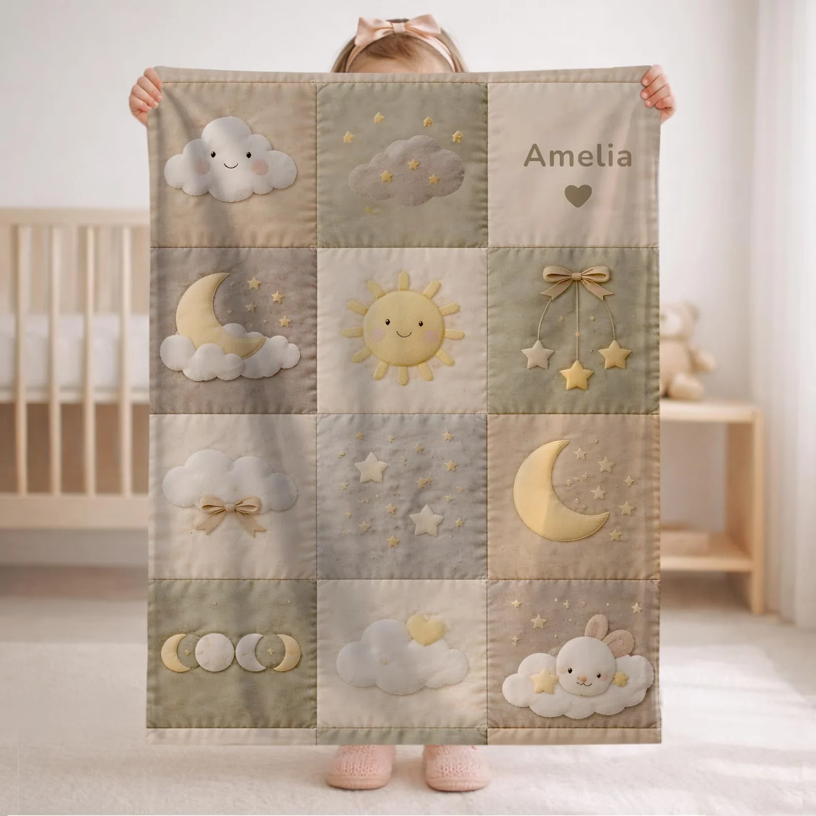 Patchwork Baby Blanket with Na - Baby Nursery Quilts recensie en prijs
