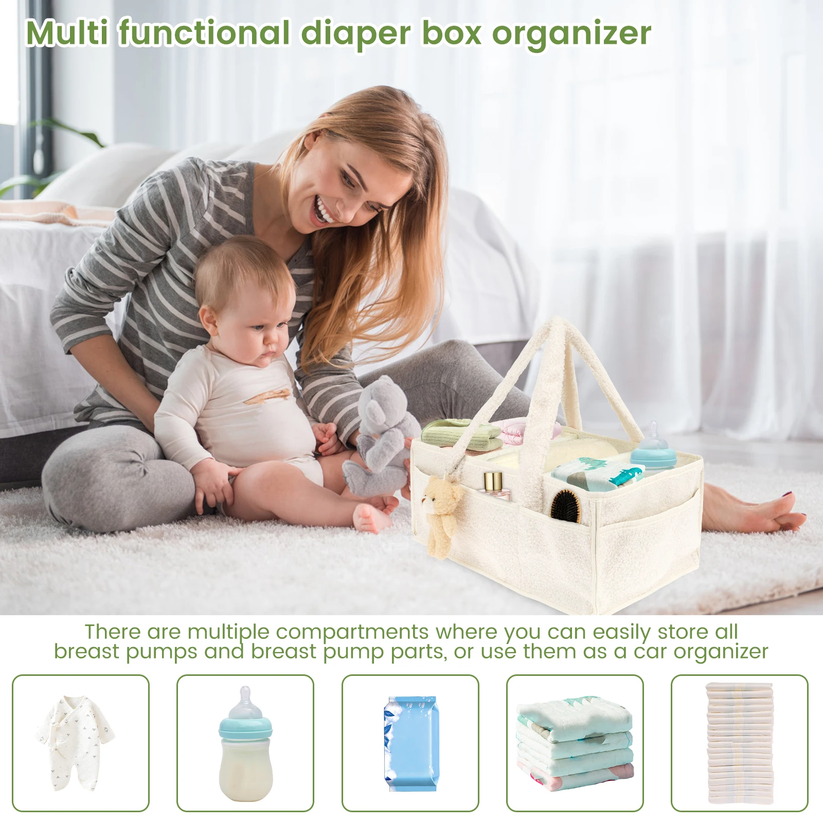 Diaper Bag for Baby Plush Diap - Diaper Caddy Organizer recensie en prijs