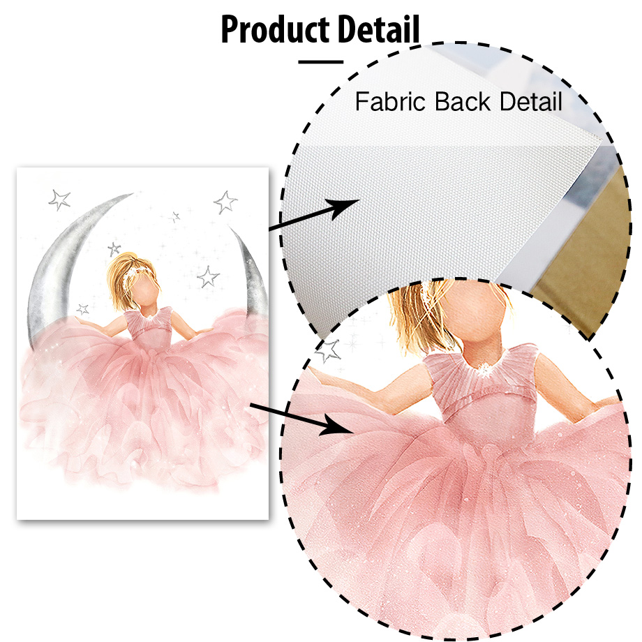 Pink Angel Girl Sun Moon Cloud - Baby Nursery Prints recensie en prijs