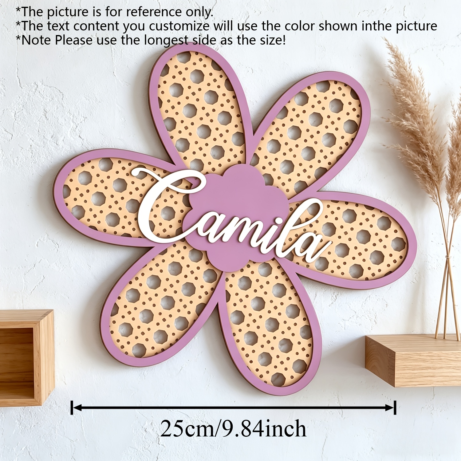 Personalized Boho Rattan Flowe - Baby Nursery Name recensie en prijs