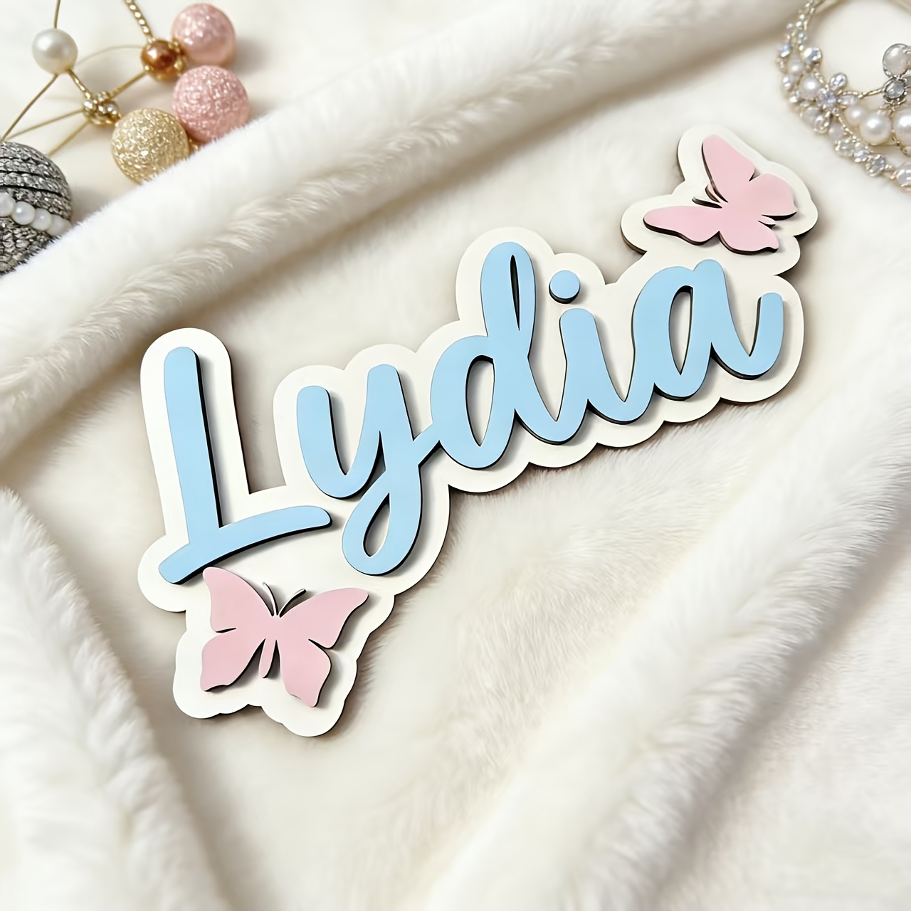 Personalized Blue & Pink Butte - Baby Nursery Name recensie en prijs