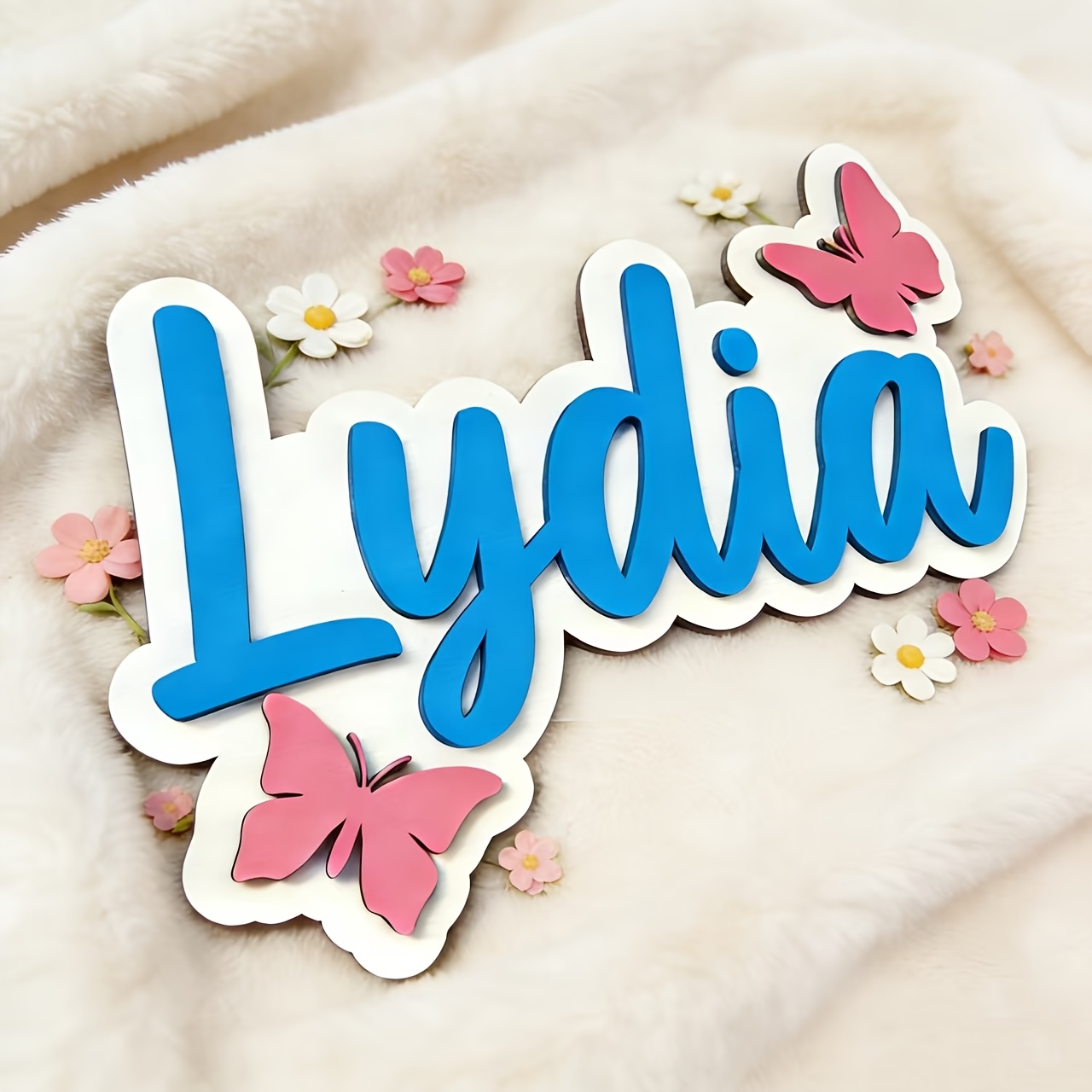 Personalized Blue & Pink Butte - Baby Nursery Name recensie en prijs