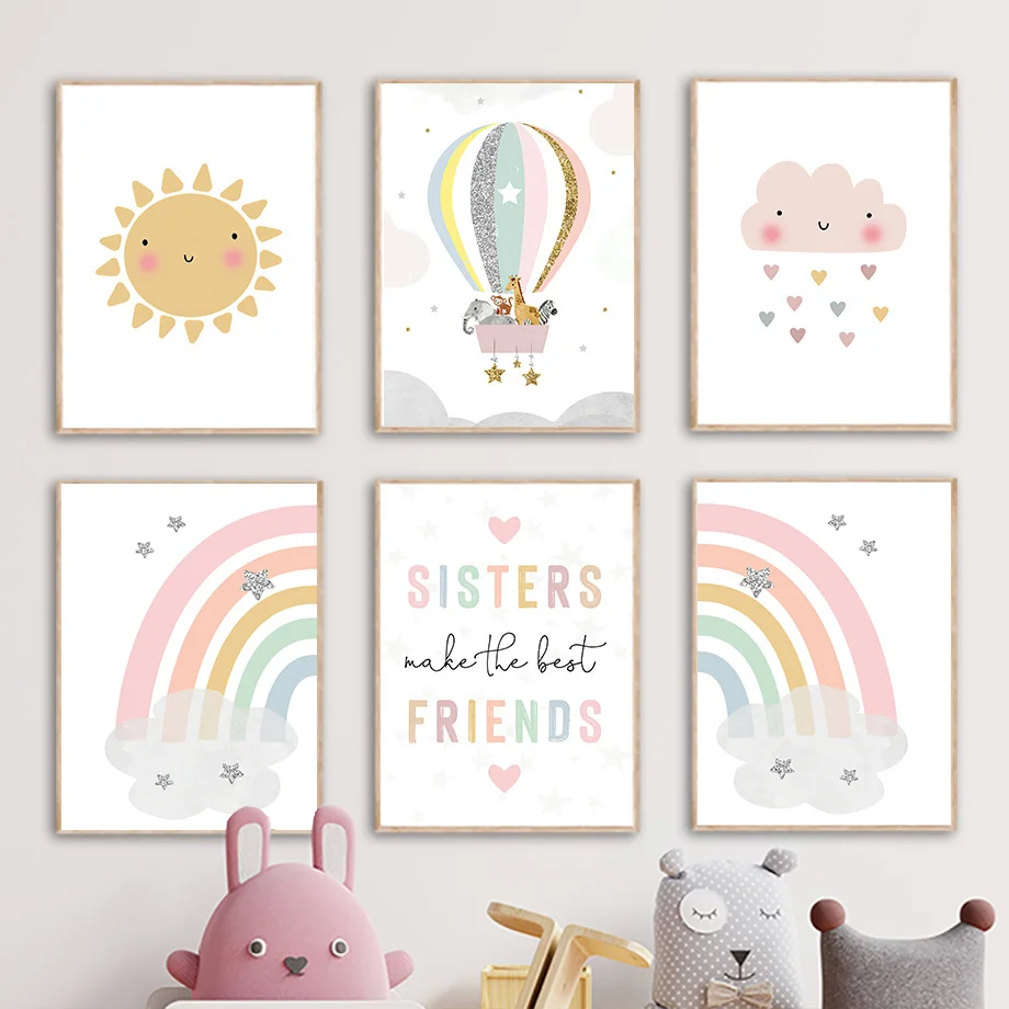 Giraffe Elephant Hot Balloon S - Baby Nursery Prints recensie en prijs