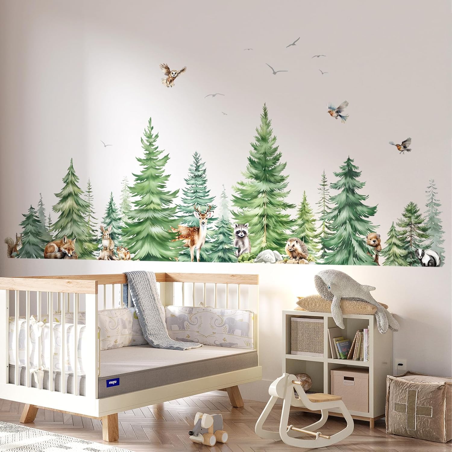Large Watercolor Pine Tree Ani - Baby Nursery Needs recensie en prijs