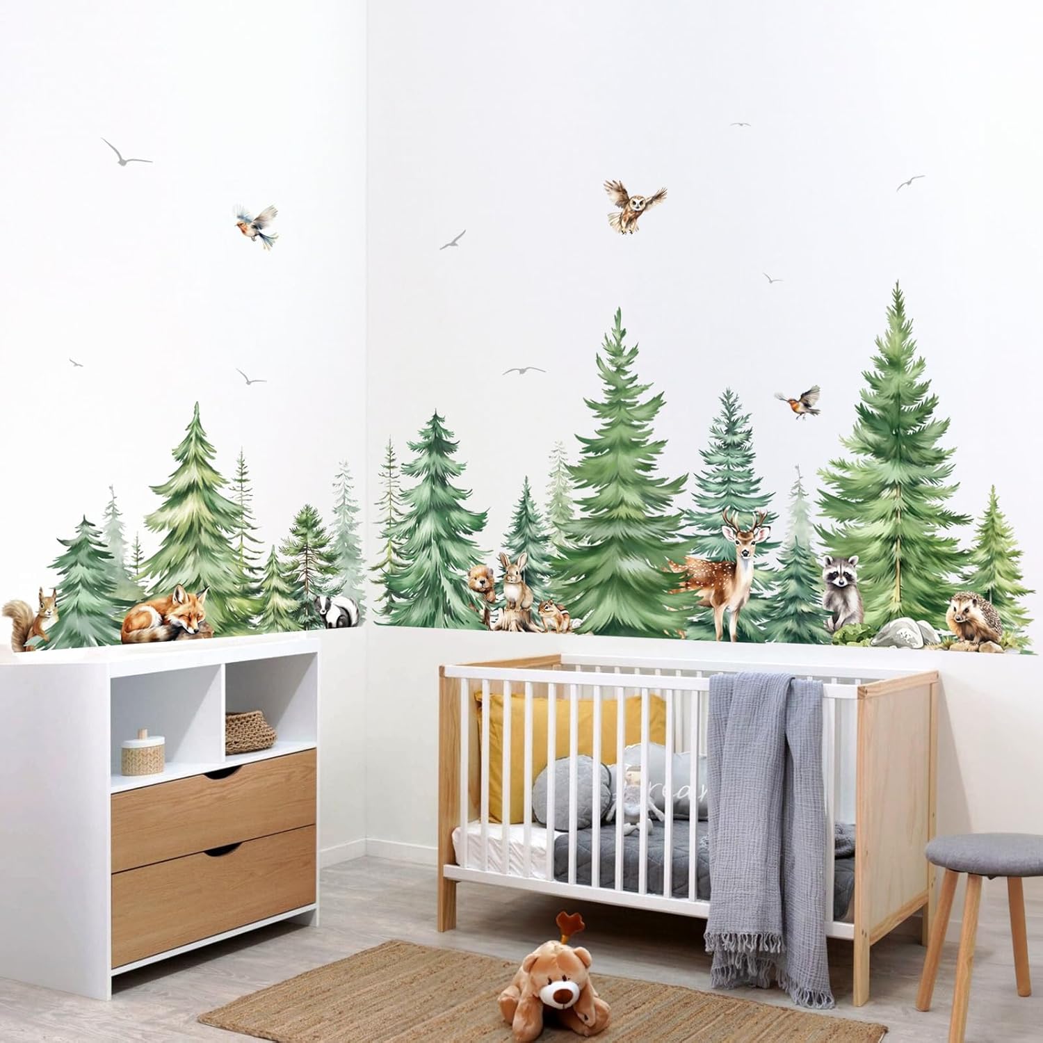 Large Watercolor Pine Tree Ani - Baby Nursery Needs recensie en prijs