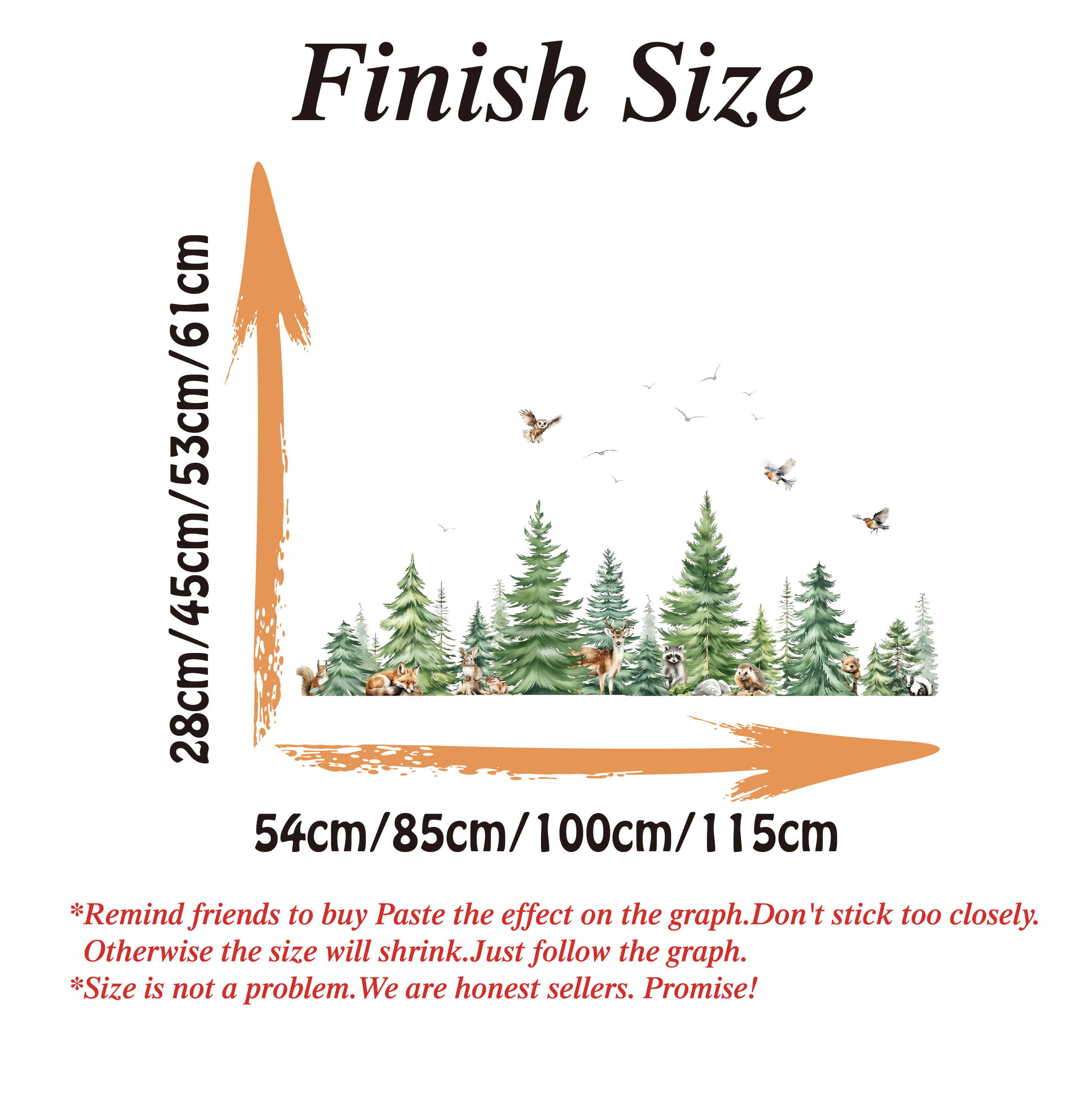 Large Watercolor Pine Tree Ani - Baby Nursery Needs recensie en prijs