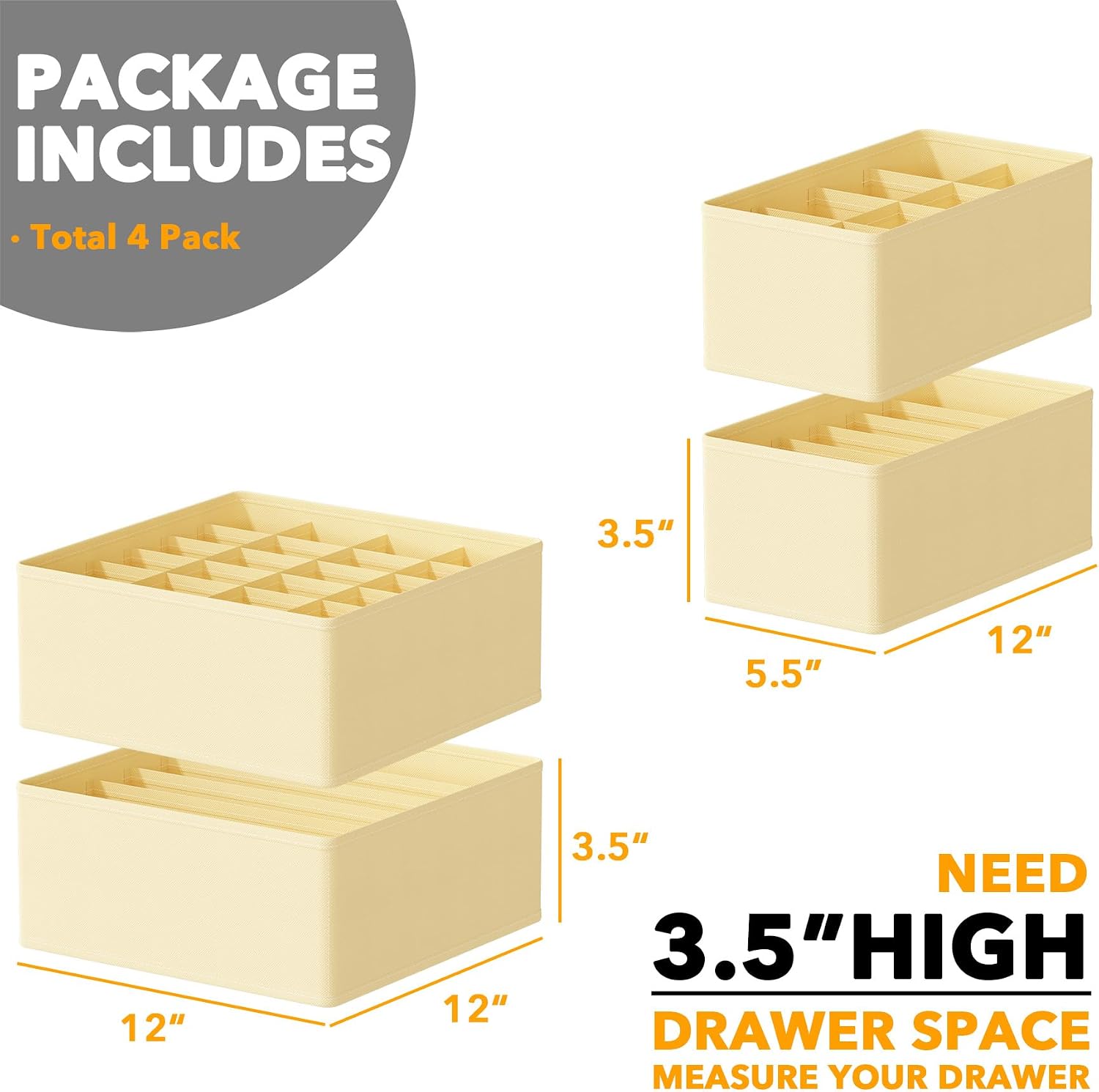 Drawer Organizer 4 Pack with D - Baby Nursery Storage recensie en prijs