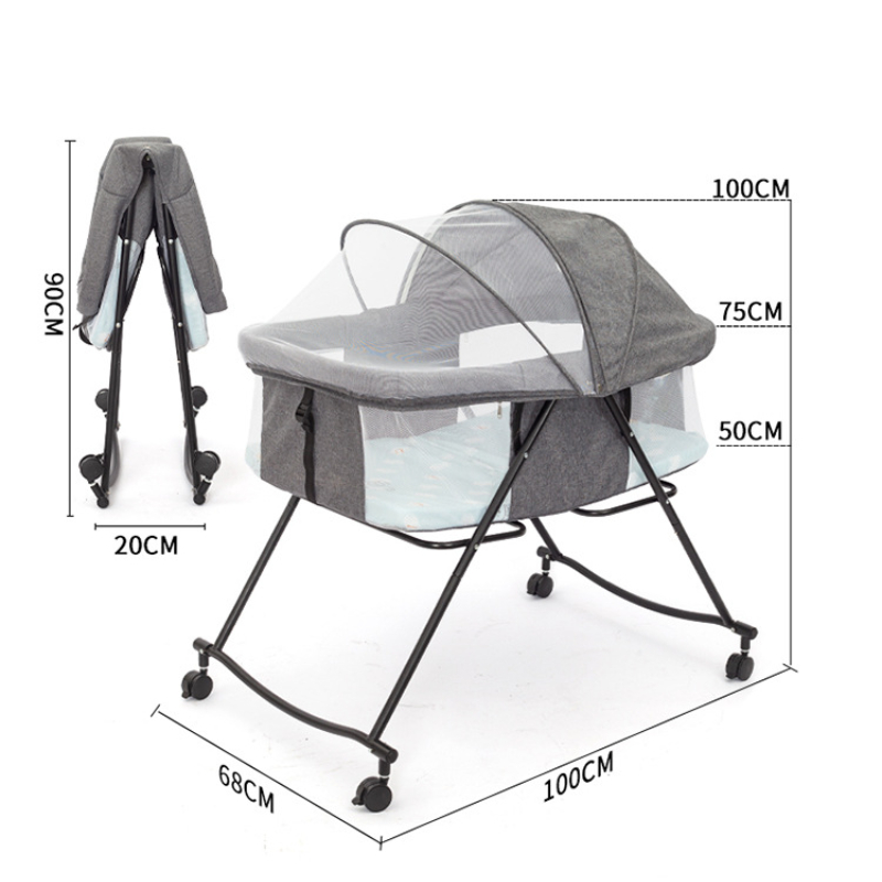 Portable Baby Crib Travel Bed  - Baby Nursery Trolley recensie en prijs