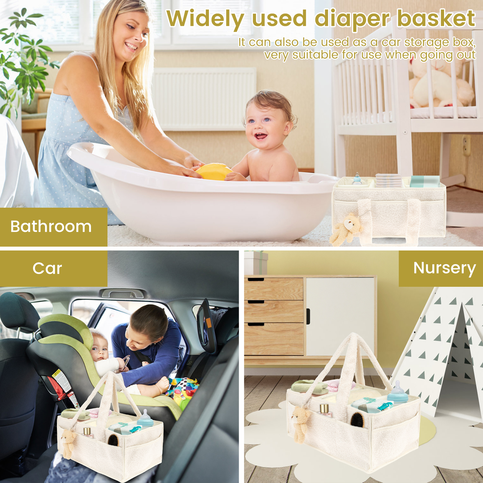 Diaper Bag for Baby Newborn Po - Diaper Caddy Organizer recensie en prijs