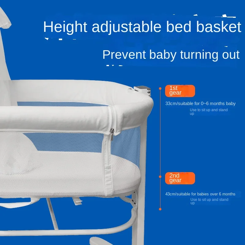 Adjustable Newborn Bassinet wi - Baby Nursery Trolley recensie en prijs