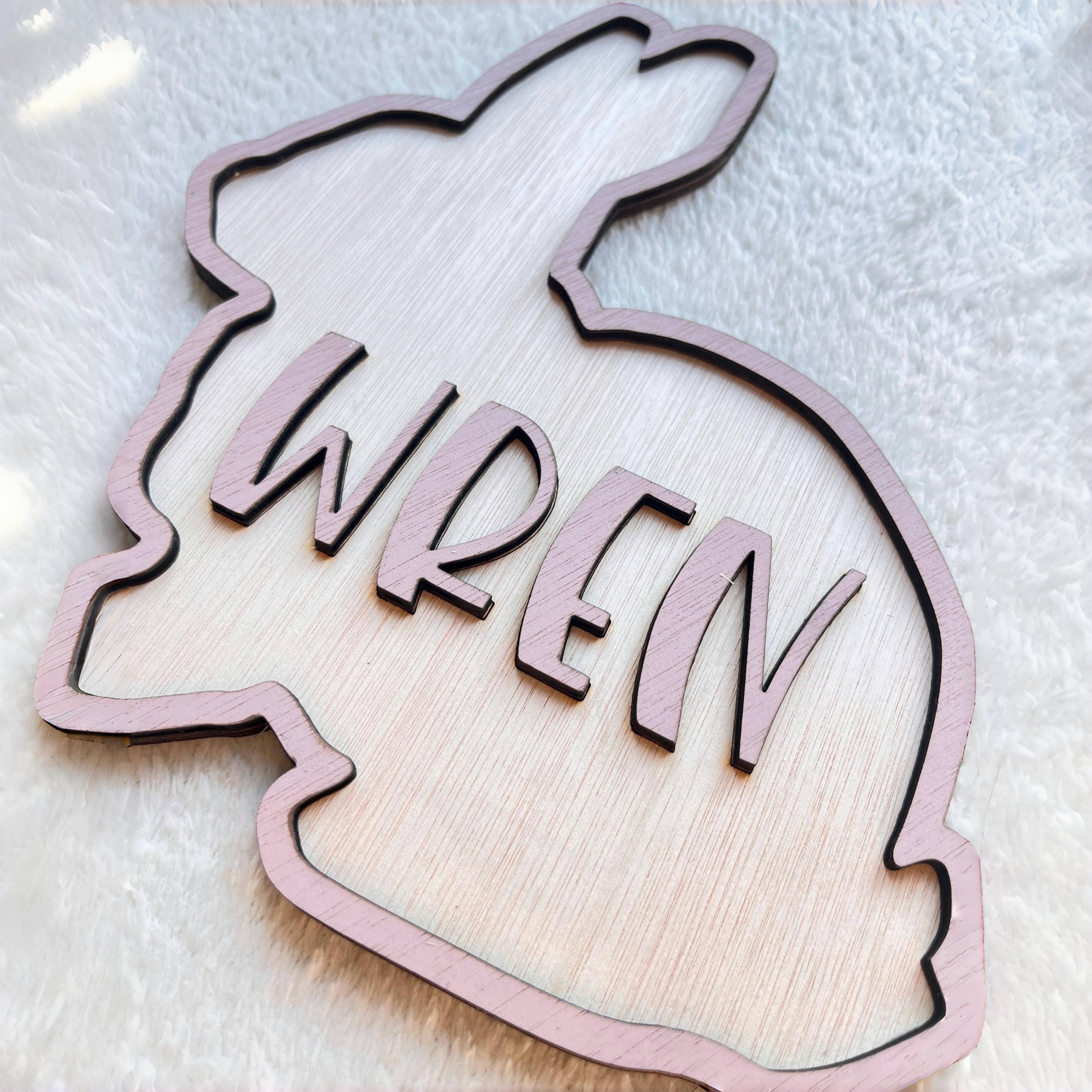 Personalized Bunny Name Wooden - Baby Nursery Needs recensie en prijs
