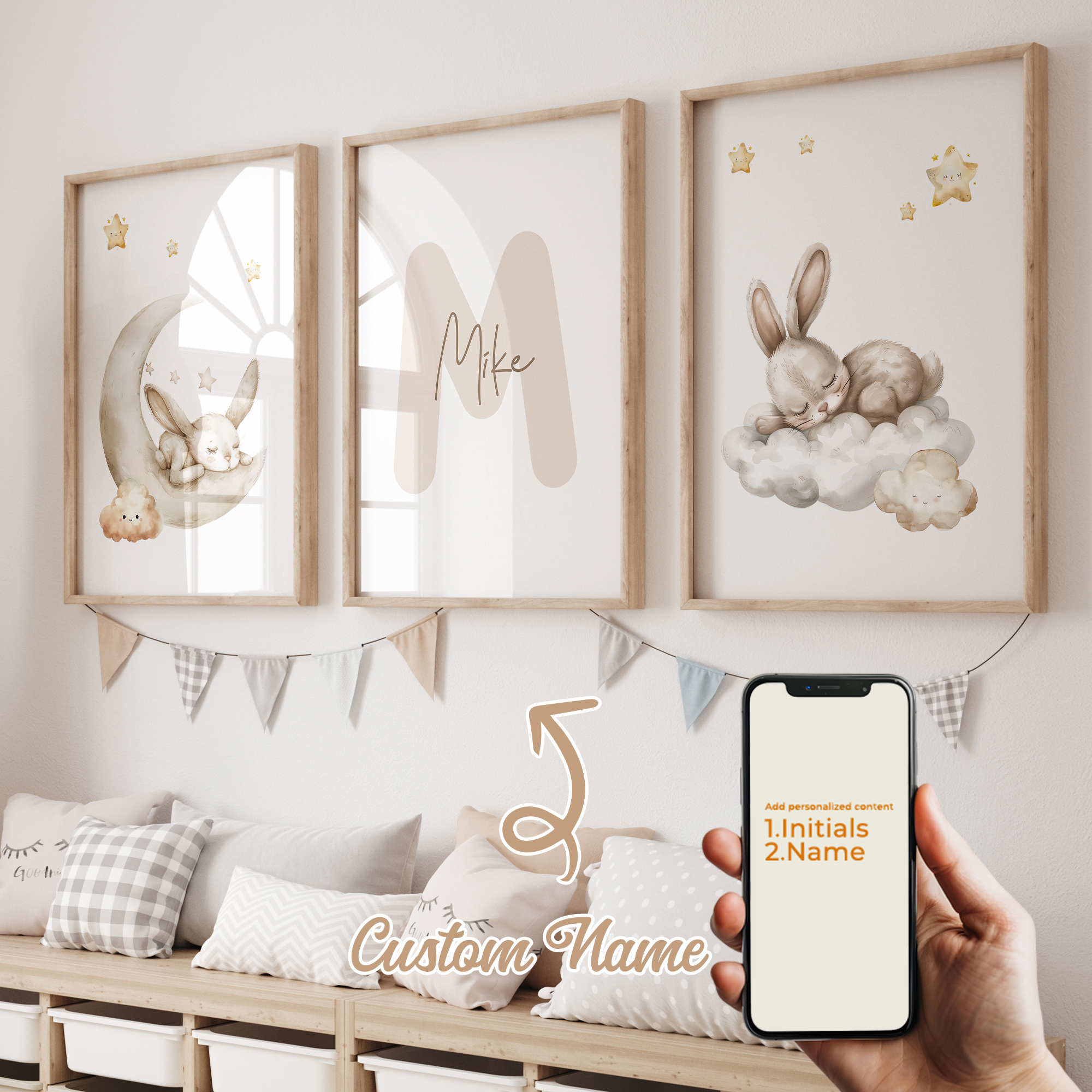 3pcs Personalized Custom Name  - Baby Nursery Name recensie en prijs