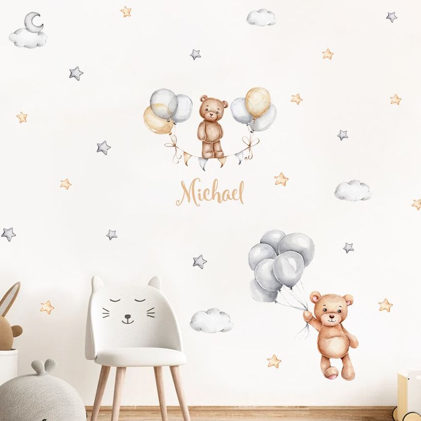 Custom Baby Name Bear Balloons - Baby Nursery Needs recensie en prijs