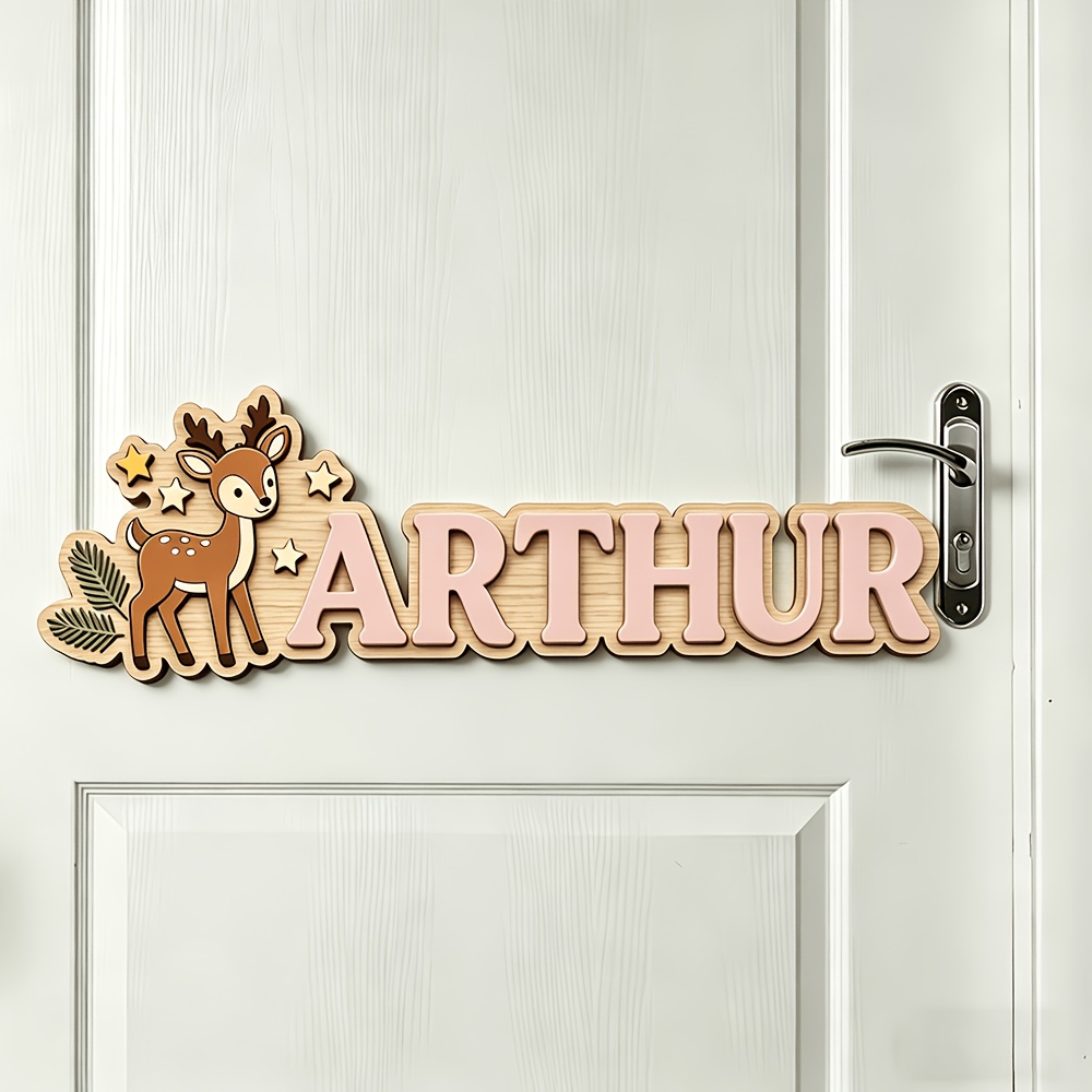 Custom Deer & Star Wooden Name - Baby Nursery Name recensie en prijs