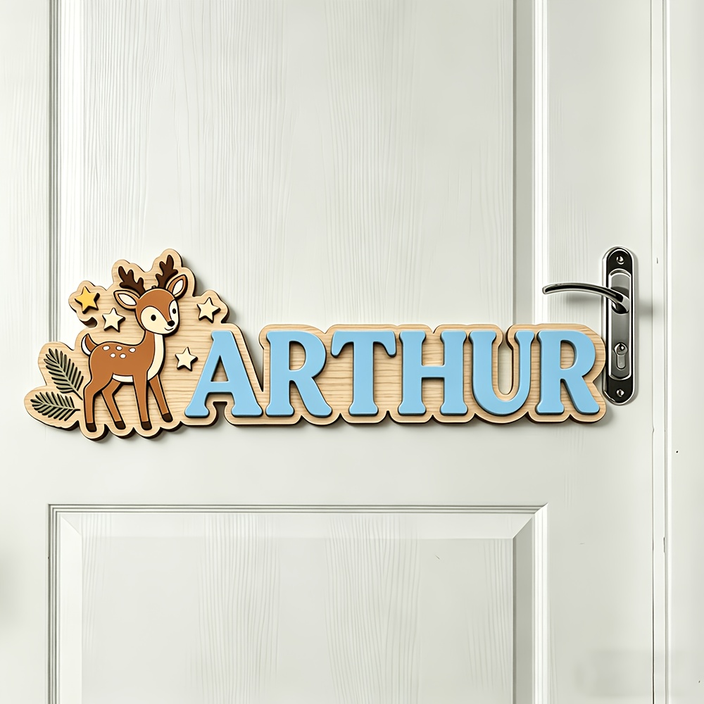 Custom Deer & Star Wooden Name - Baby Nursery Name recensie en prijs