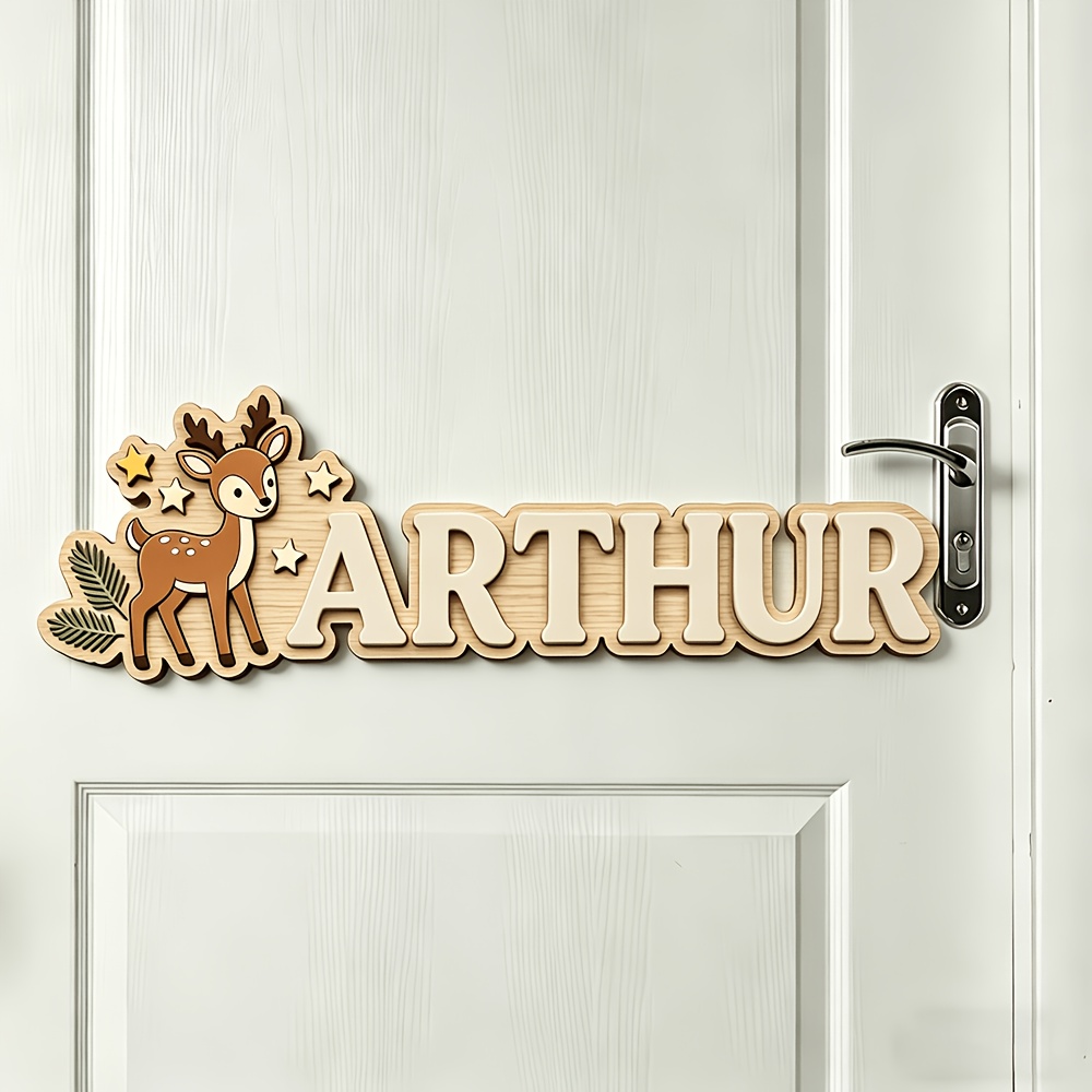 Custom Deer & Star Wooden Name - Baby Nursery Name recensie en prijs