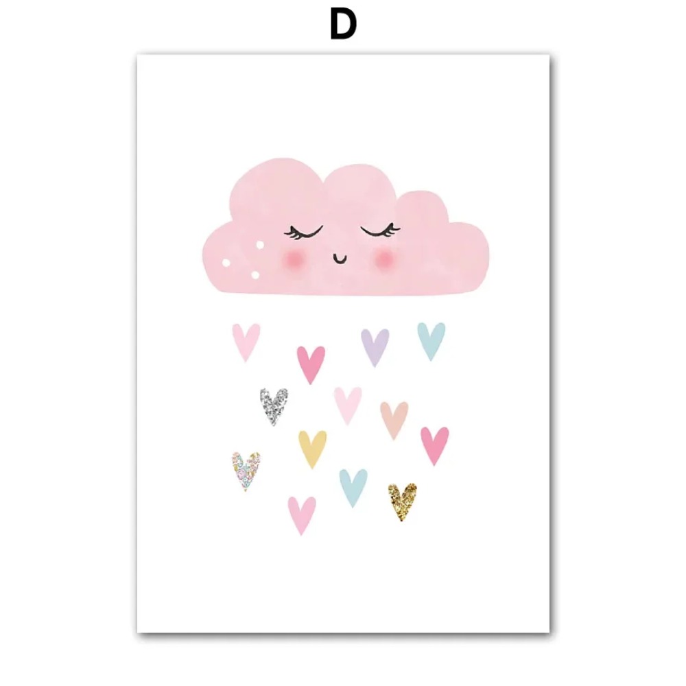 Pink Unicorn Rabbit Rainbow Cl - Baby Nursery Prints recensie en prijs