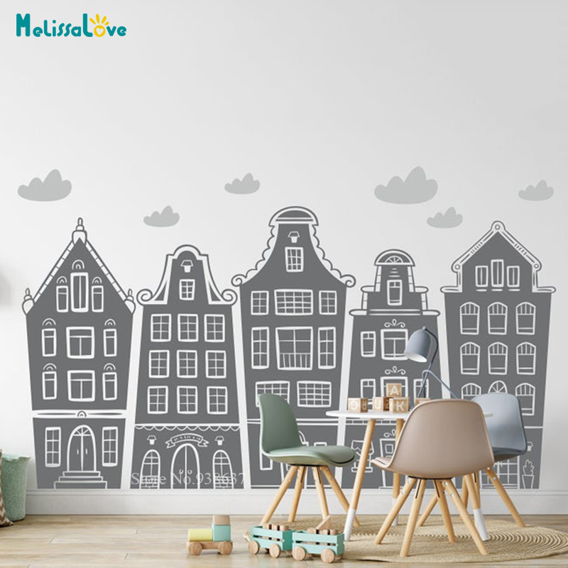 Scandinavian Houses & Clouds D - Baby Nursery Needs recensie en prijs