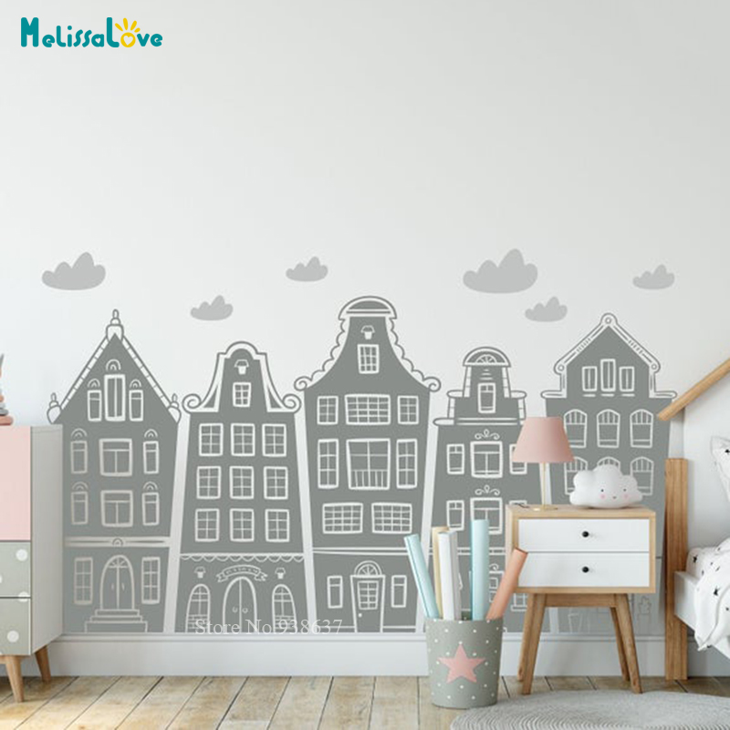 Scandinavian Houses & Clouds D - Baby Nursery Needs recensie en prijs