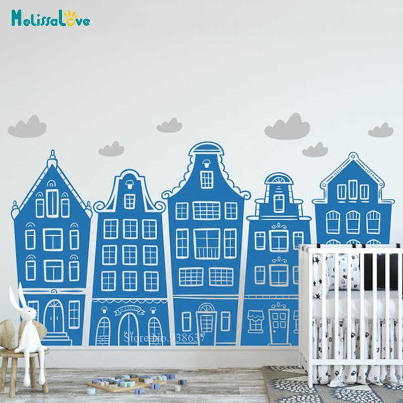 Scandinavian Houses & Clouds D - Baby Nursery Needs recensie en prijs