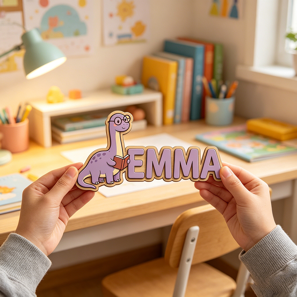 Whimsical Nerdy Dinosaur Custo - Baby Nursery Name recensie en prijs