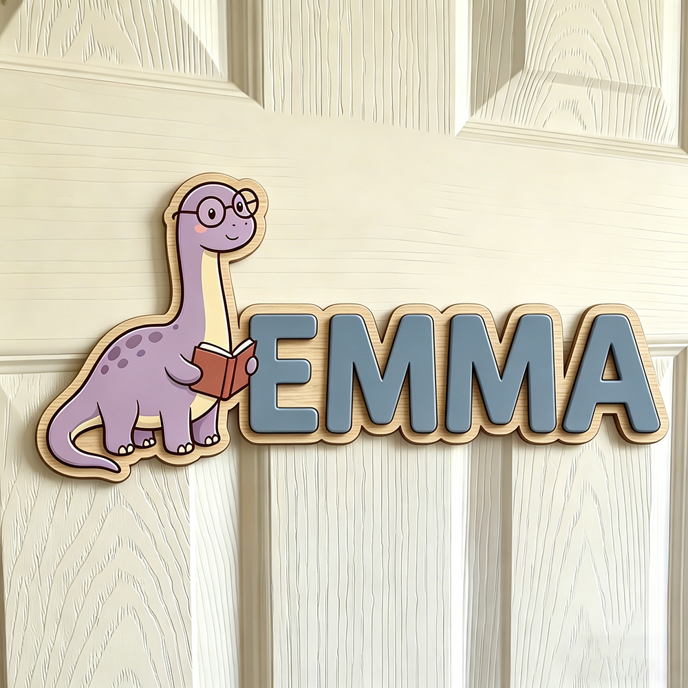 Whimsical Nerdy Dinosaur Custo - Baby Nursery Name recensie en prijs