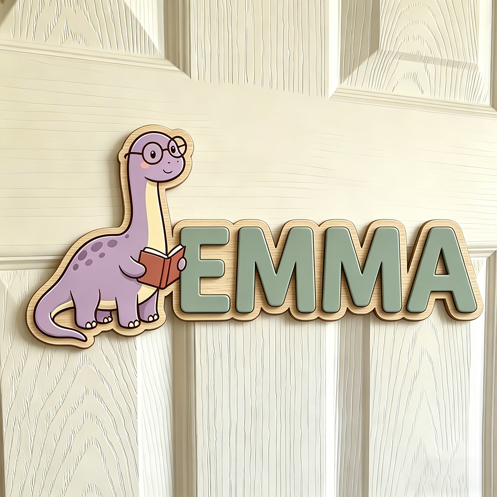 Whimsical Nerdy Dinosaur Custo - Baby Nursery Name recensie en prijs