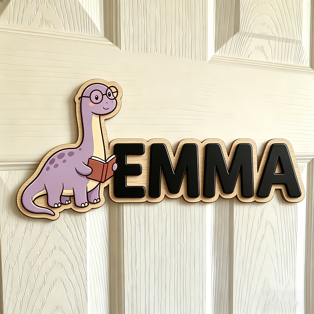 Whimsical Nerdy Dinosaur Custo - Baby Nursery Name recensie en prijs