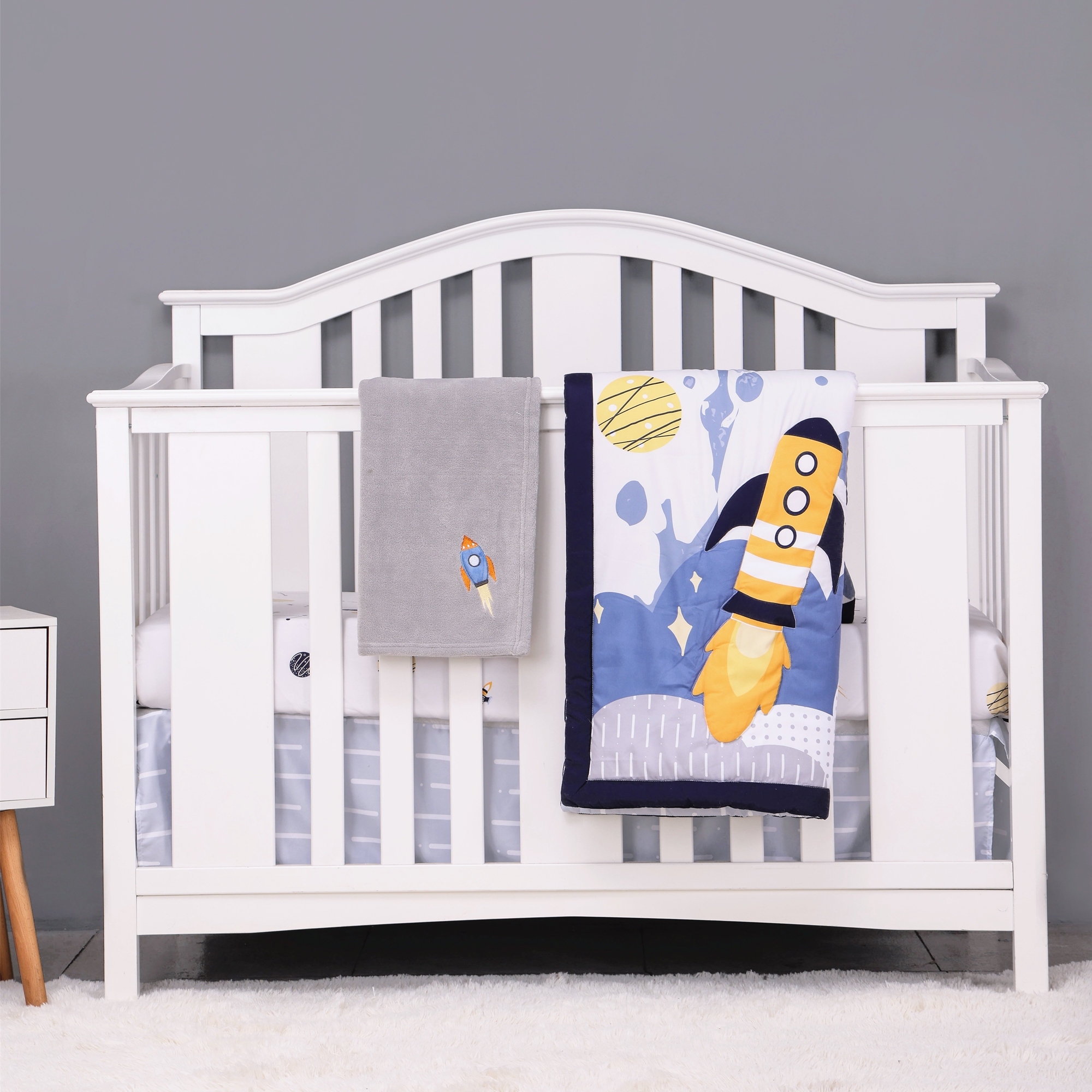 4Pcs Aviation Nursery Crib Bed - Baby Nursery Quilts recensie en prijs