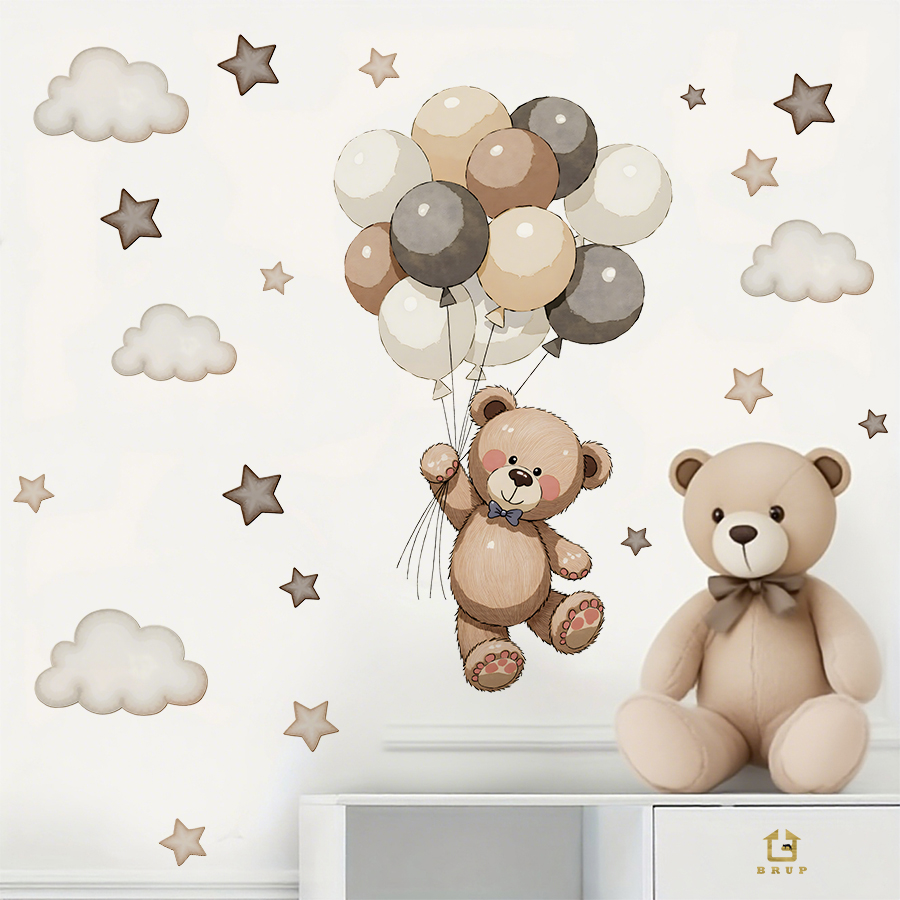Adorable Teddy Bear Wall Decal - Baby Nursery Needs recensie en prijs