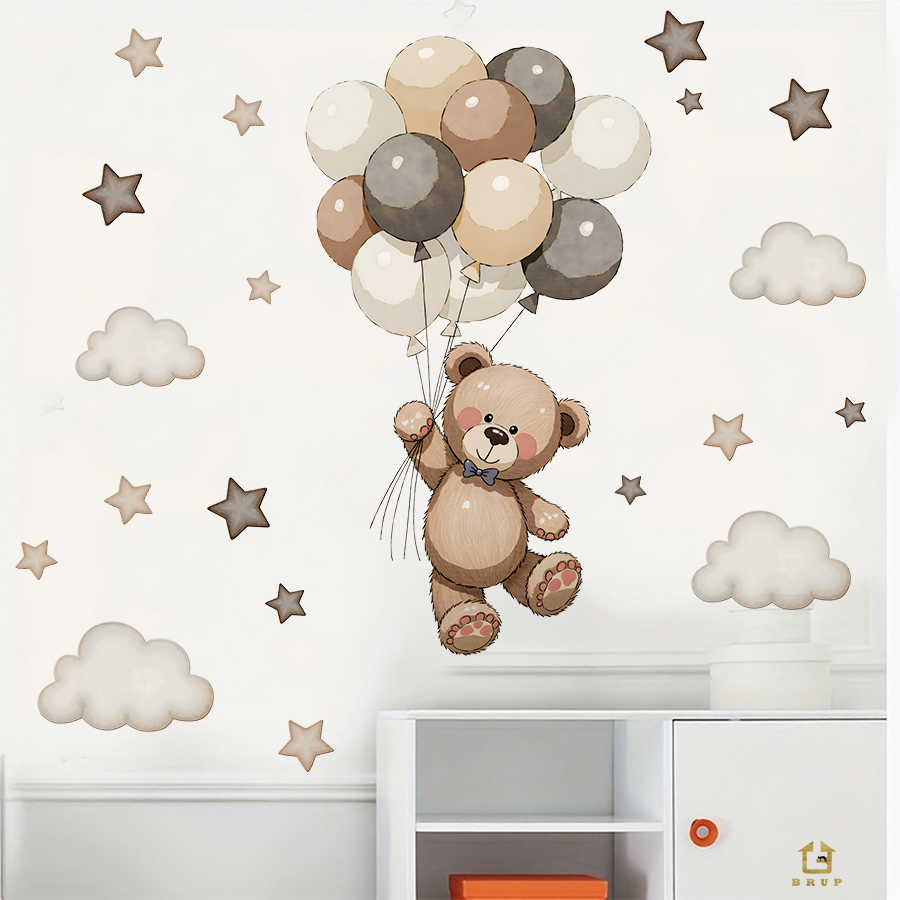 Adorable Teddy Bear Wall Decal - Baby Nursery Needs recensie en prijs