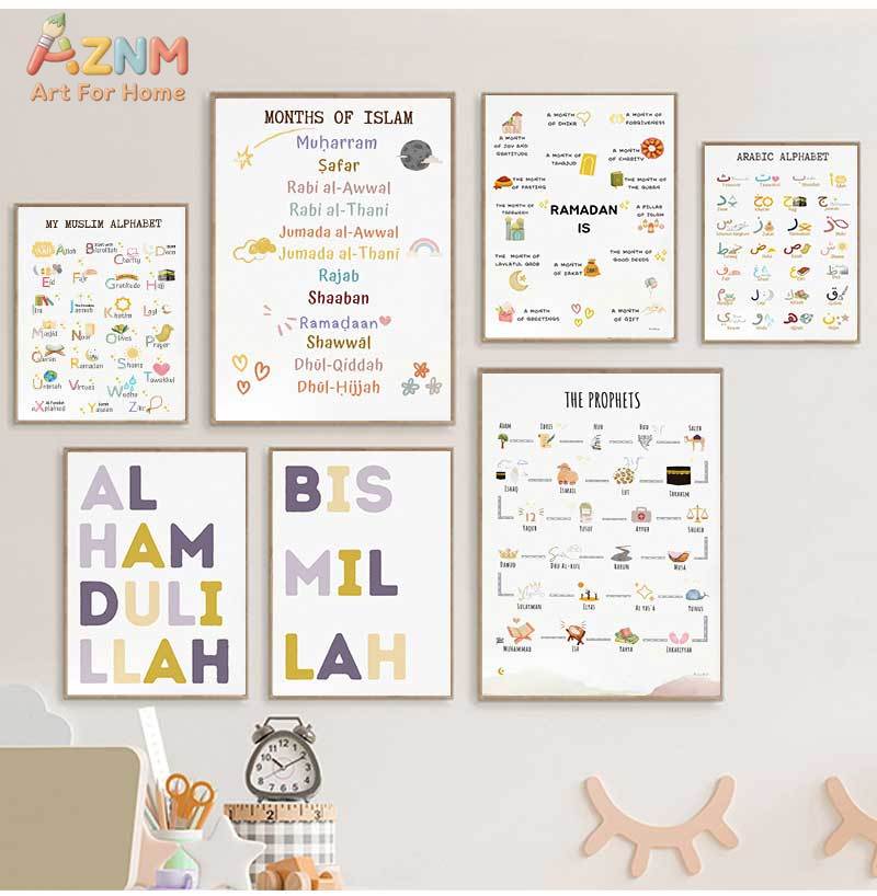 Islam Muslim Prophets Arabic A - Baby Nursery Prints recensie en prijs