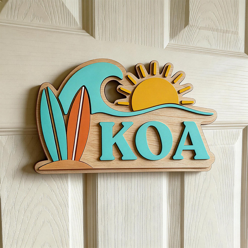 Custom Beach Wave Surfboard Su - Baby Nursery Name recensie en prijs