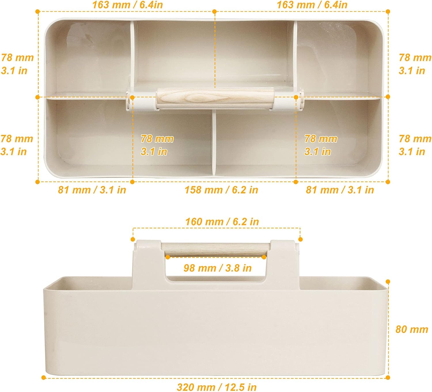 Portable Baby Shower Caddy wit - Baby Nursery Storage recensie en prijs