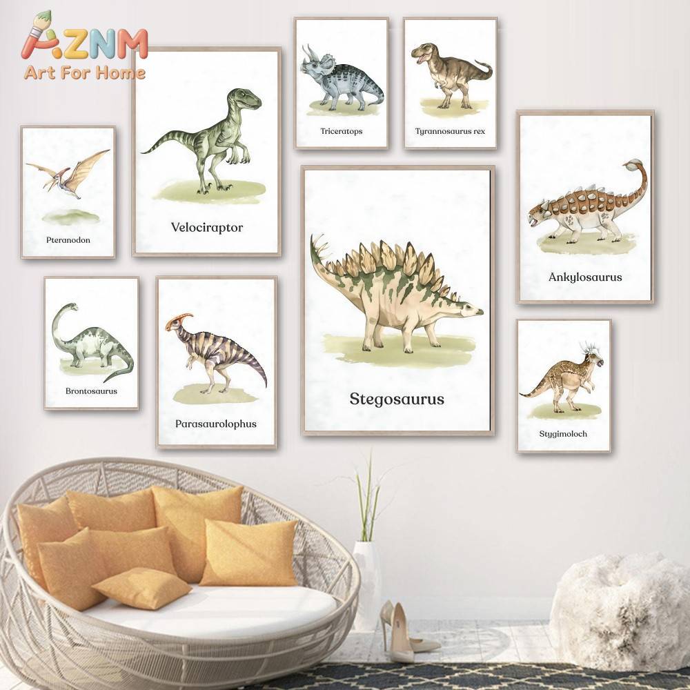 AZNM Cute Cartoon Animal Canva - Baby Nursery Prints recensie en prijs