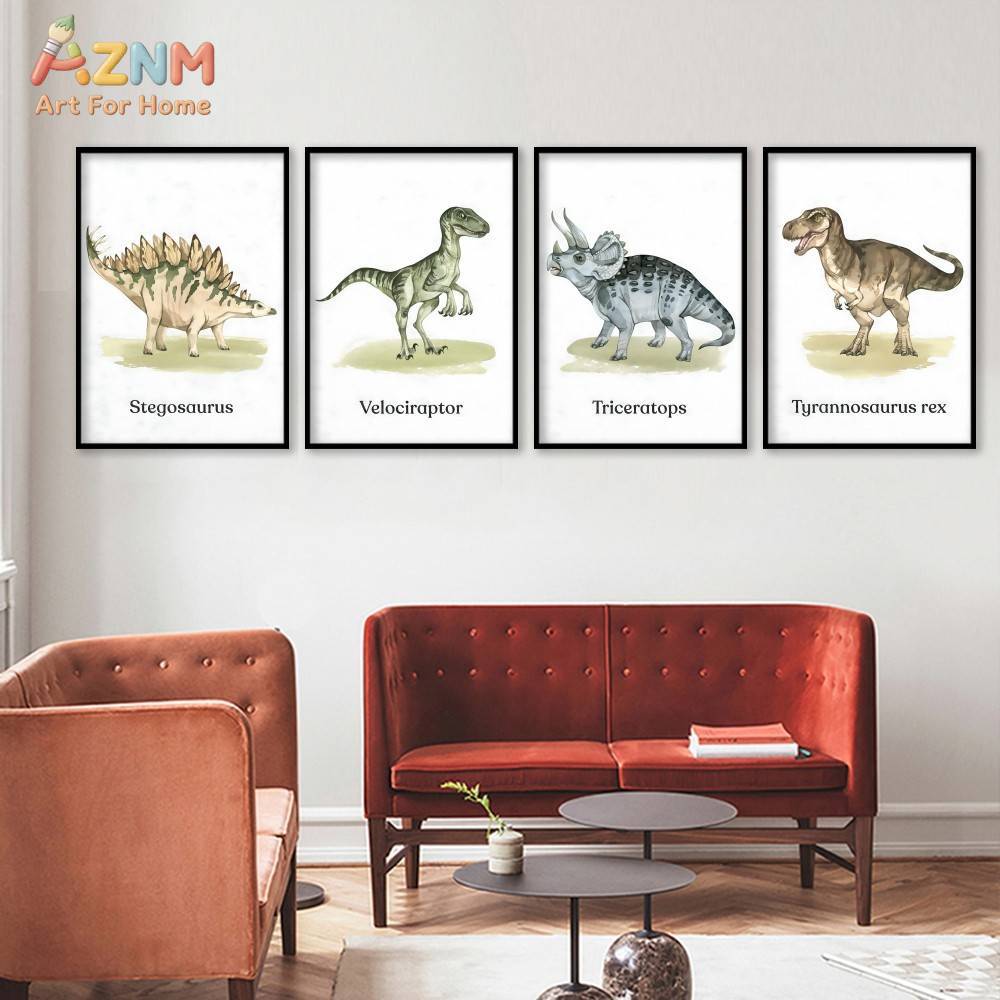 AZNM Cute Cartoon Animal Canva - Baby Nursery Prints recensie en prijs
