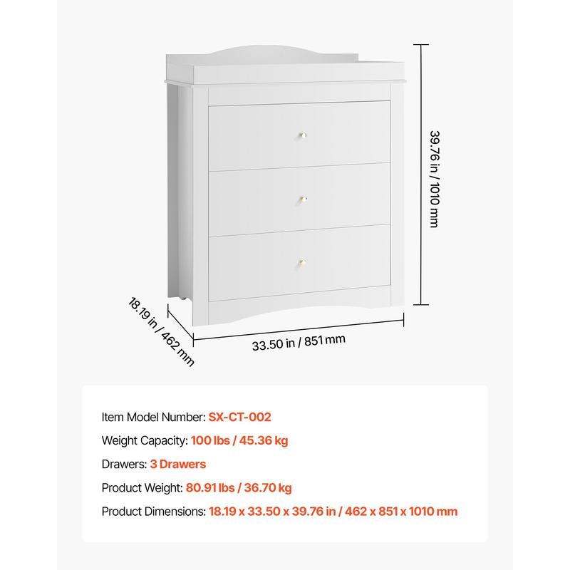 Changing Table Dresser, Baby D - Baby Nursery Storage recensie en prijs