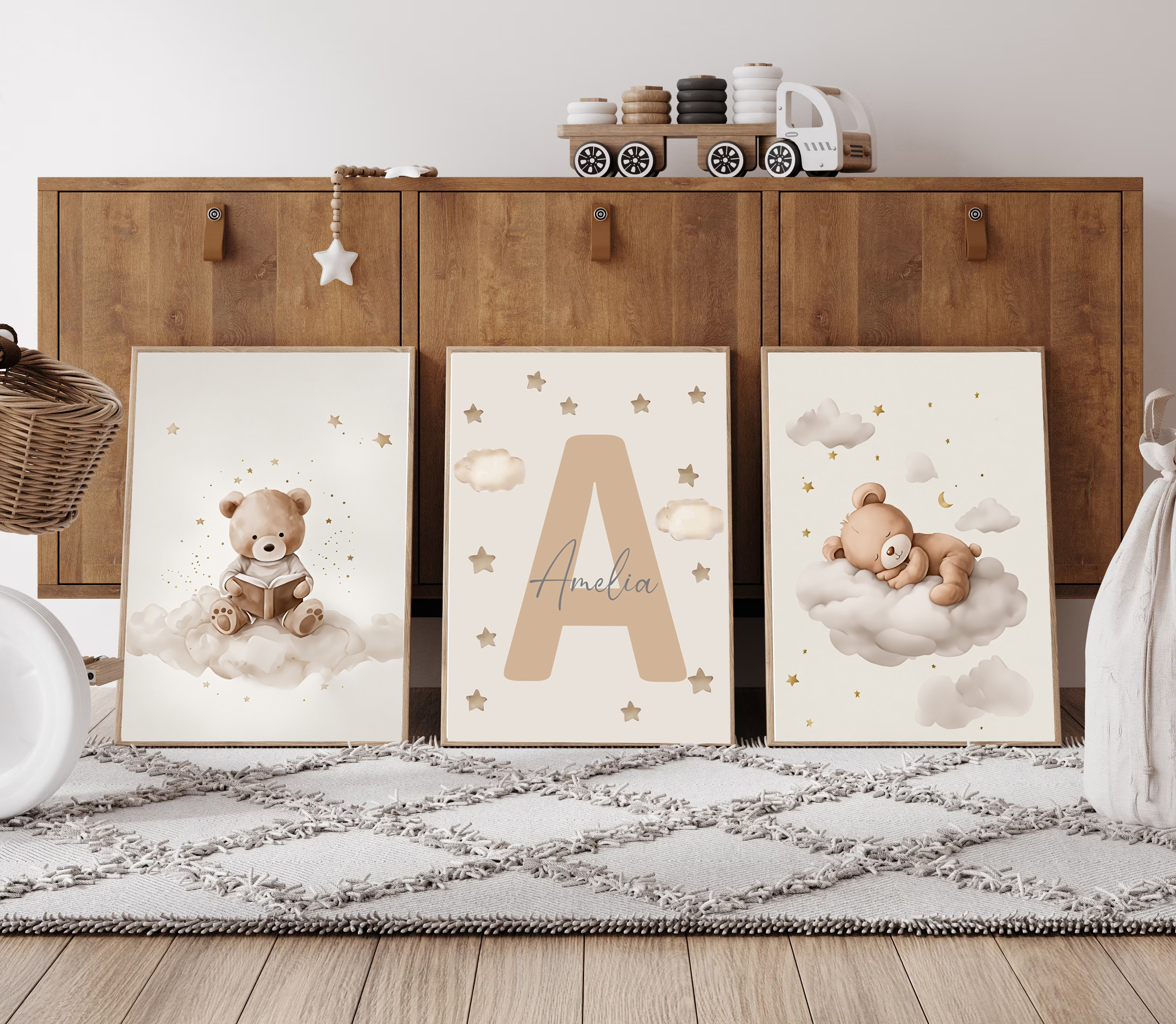 3pcs/set Bohemian Teddy Bear A - Baby Nursery Name recensie en prijs