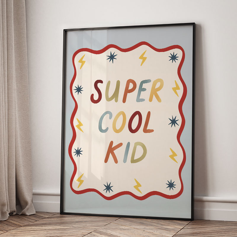 Funny Cartoon Super Cool Kid N - Baby Nursery Needs recensie en prijs
